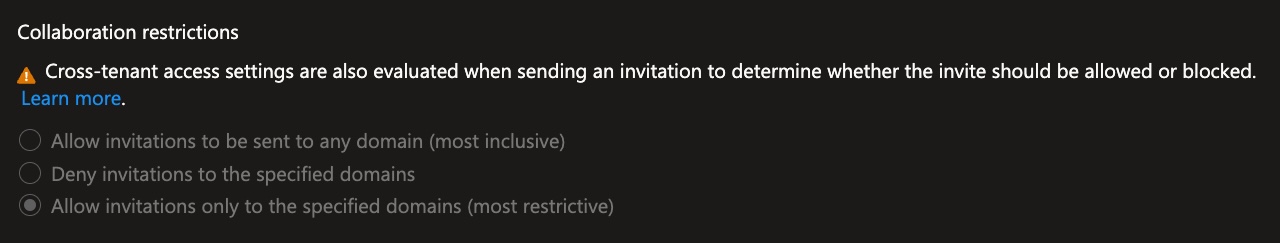 Collaboration restrictions