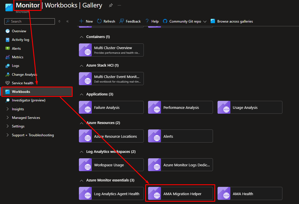 AMA Migration Helper - Workbook